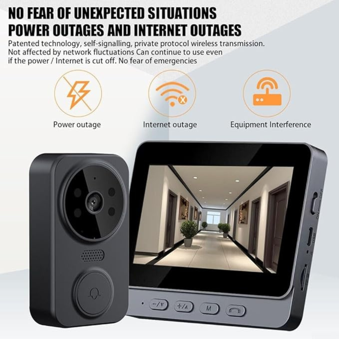 Zile me kamerë, me ekran 4,3" WiFi 2,4 GHz, altoparlant i integruar dhe mikrofon